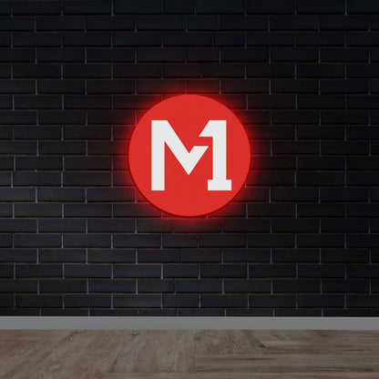 M1 Logo (Backlit) - Premium Neon Artwork