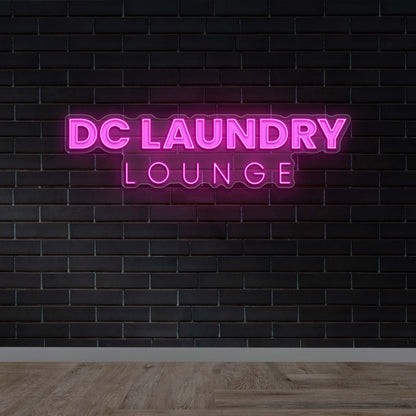 DC LAUNDRY LOUNGE | Text only - Premium Neon Artwork