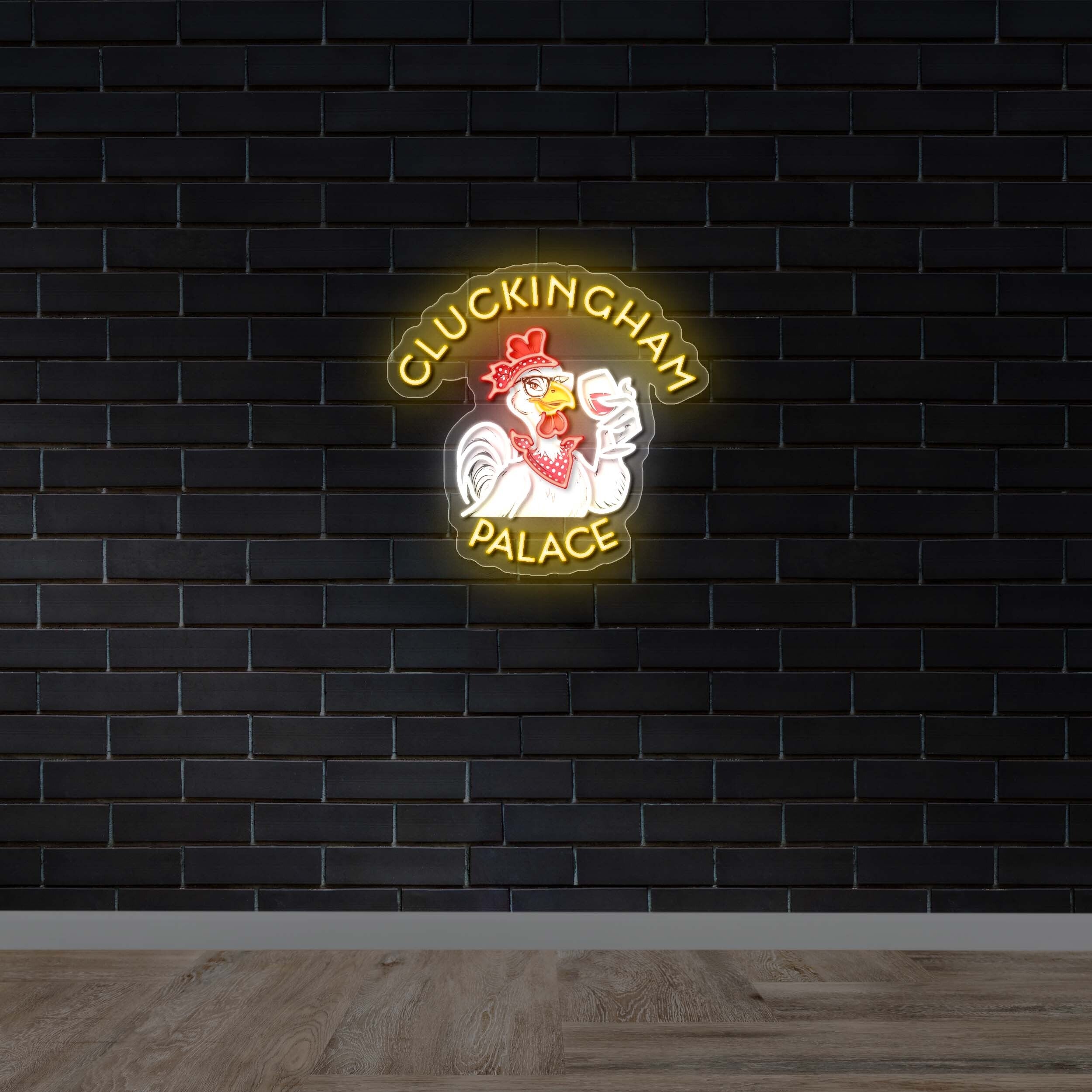 Cluckingham Palace - Premium Neon Artwork