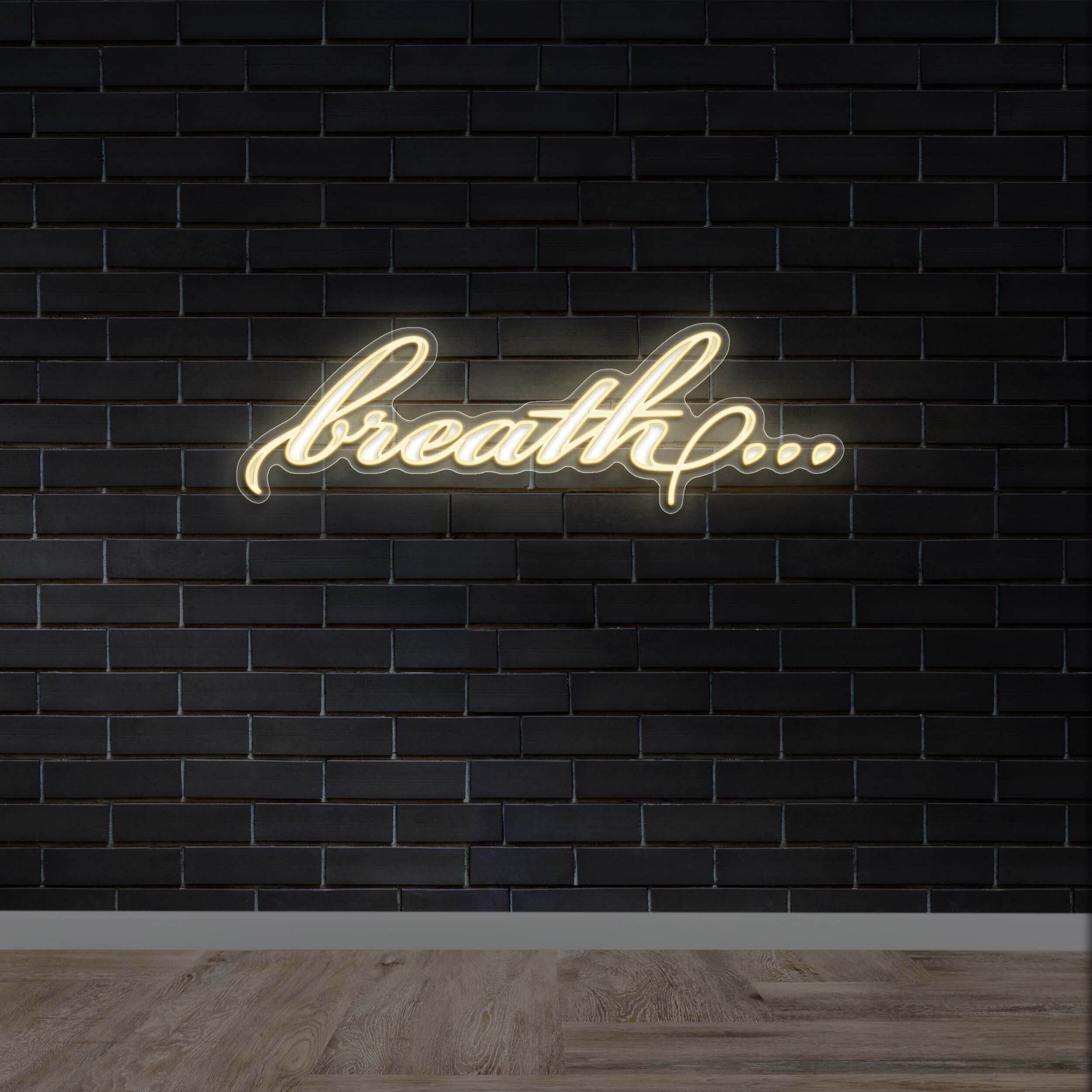 Breath | Cursive Font 2nd Version - Premium Neon Artwork
