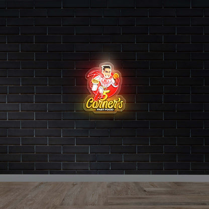 Corner’s Fast Food - Premium Neon Artwork