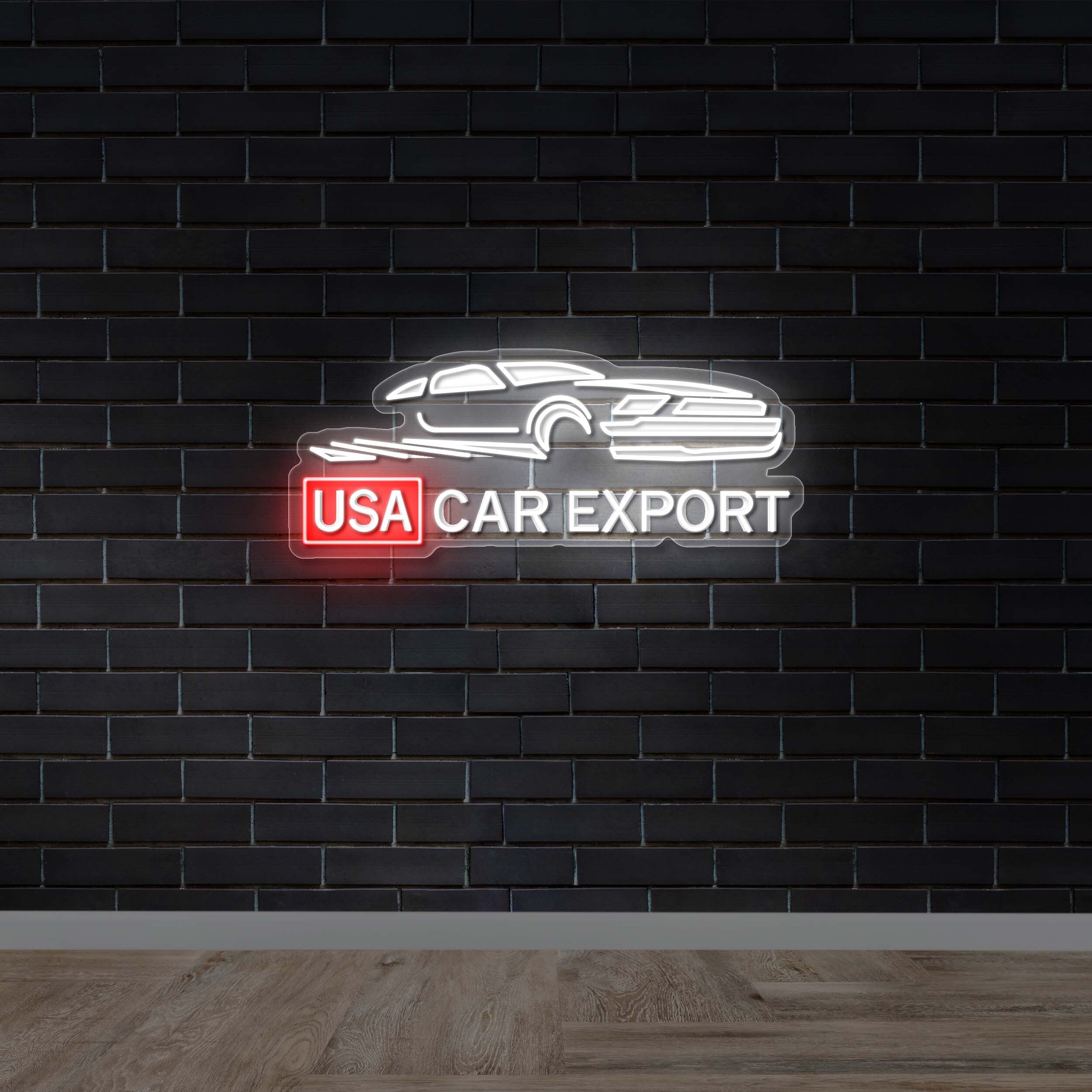 USA CAR EXPORT - Premium Neon Artwork