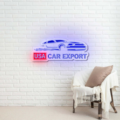 USA CAR EXPORT - Premium Neon Artwork