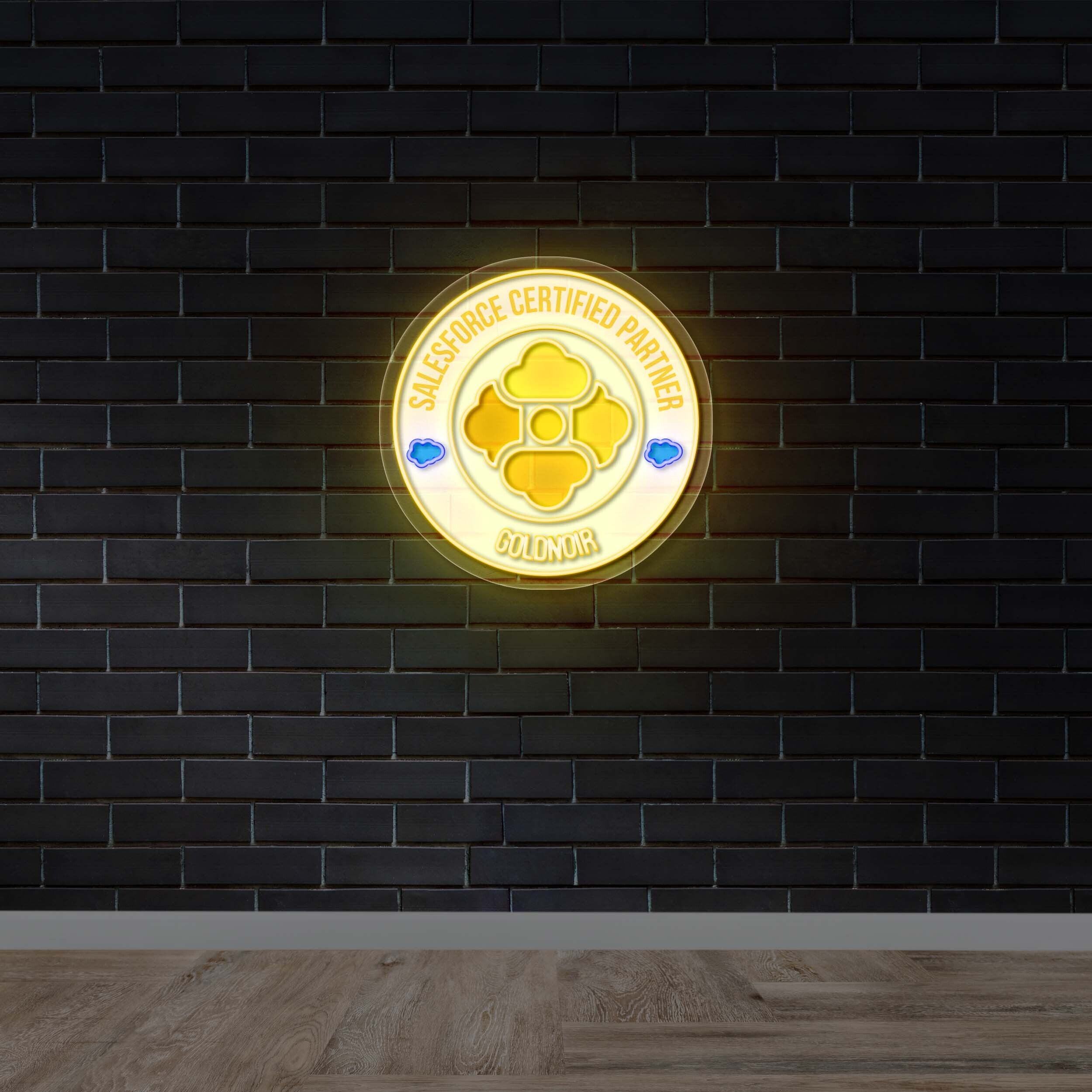 Salesforce Certified Partner - Premium Neon Artwork