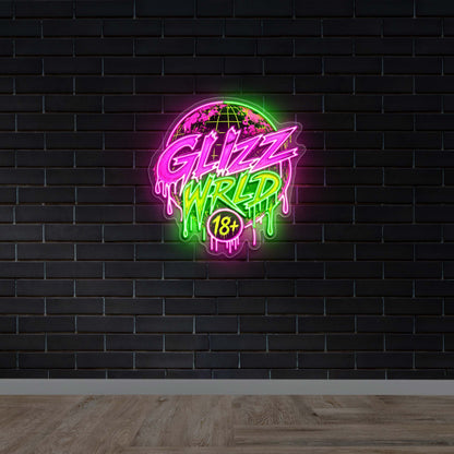 Glizz Wrld - Premium Neon Artwork