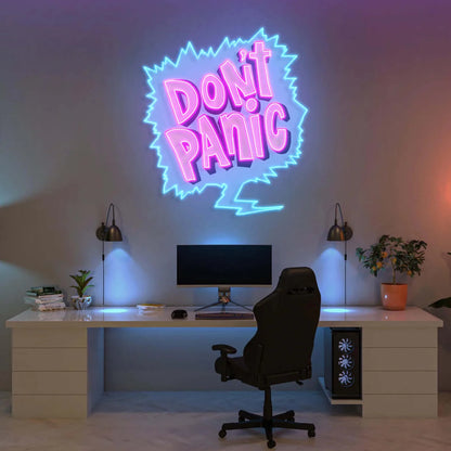 Don't Panic - Premium Neon Artwork