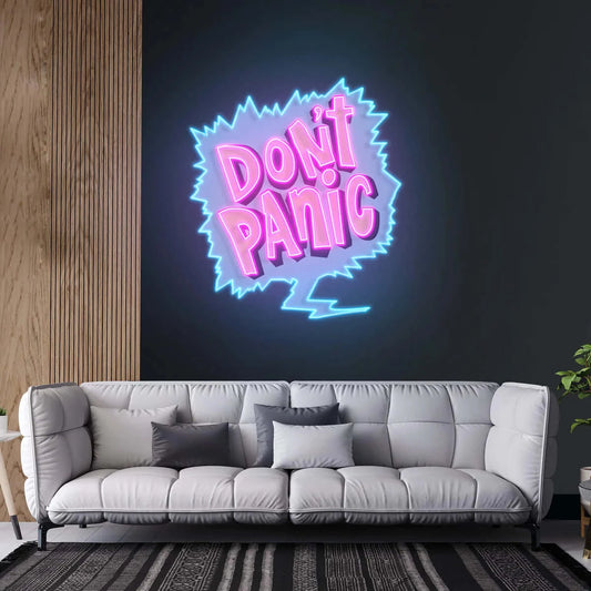 Don't Panic - Premium Neon Artwork