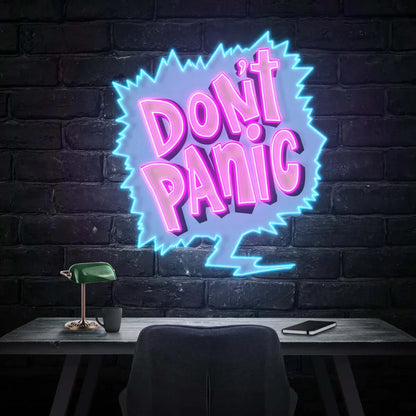 Don't Panic - Premium Neon Artwork