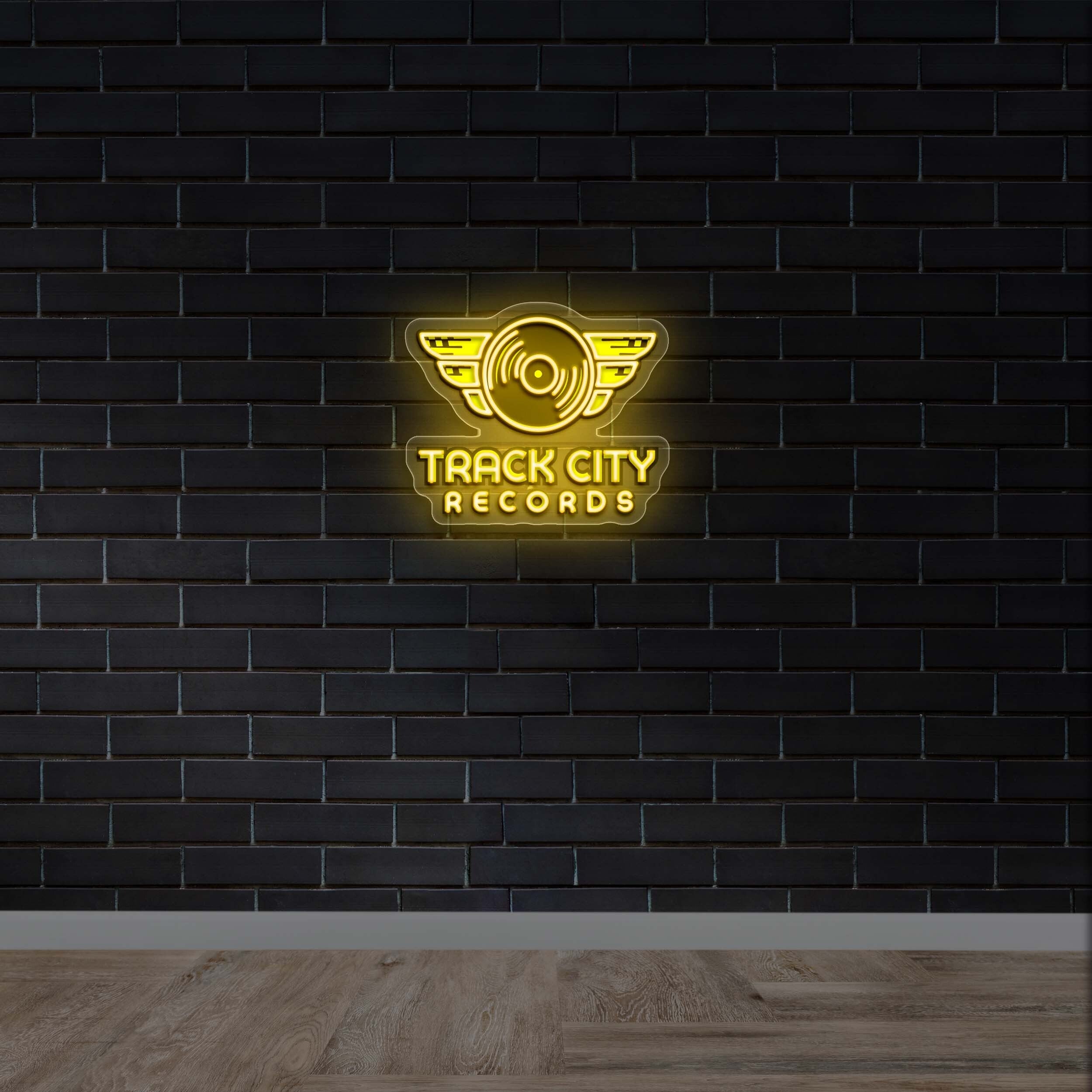 Track City Records - Premium Neon Artwork
