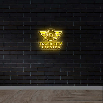 Track City Records - Premium Neon Artwork