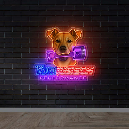 TorqueTech Performance - Premium Neon Artwork