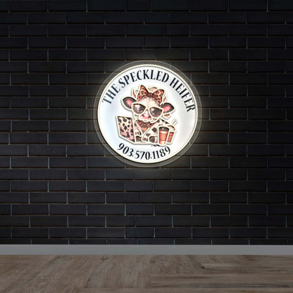 THE SPECKLED HEIFER - Premium Neon Artwork