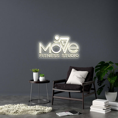 MOVE FITNESS STUDIO - Premium Neon Artwork