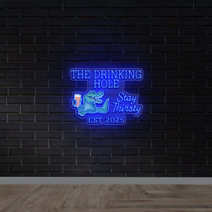 THE DRINKING HOLE - Premium Neon Artwork