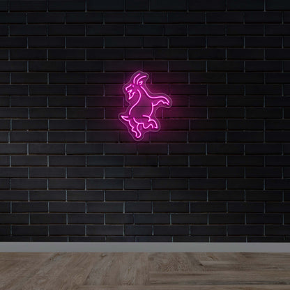 Jumping Goat - Premium Neon Artwork