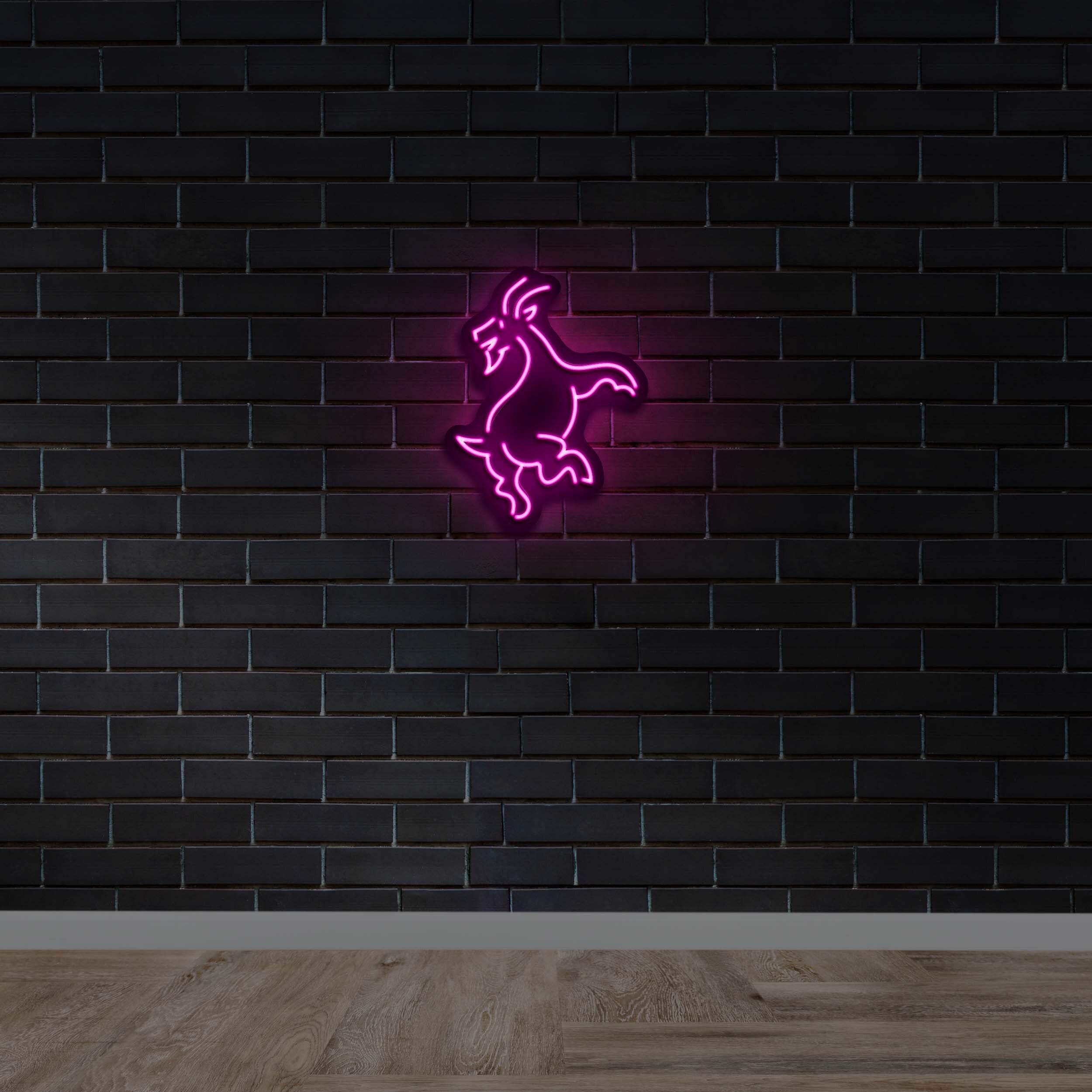 Jumping Goat - Premium Neon Artwork