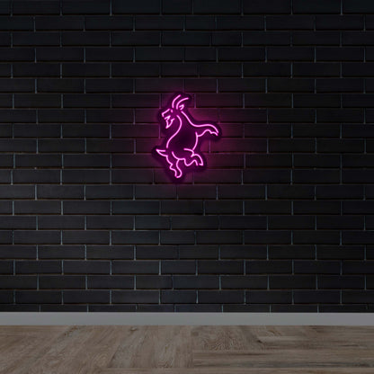 Jumping Goat - Premium Neon Artwork