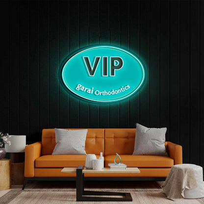 VIP (Icy Blue background) - Premium Neon Artwork