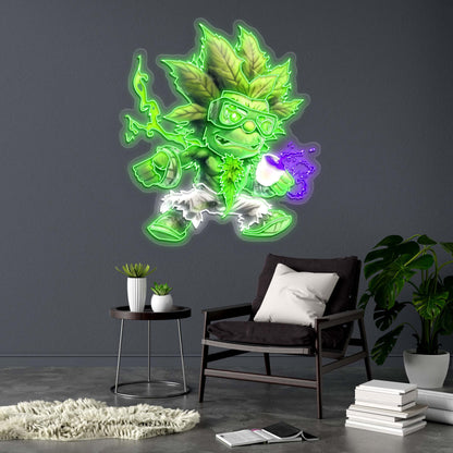 Weed Character v2 - Premium Neon Artwork