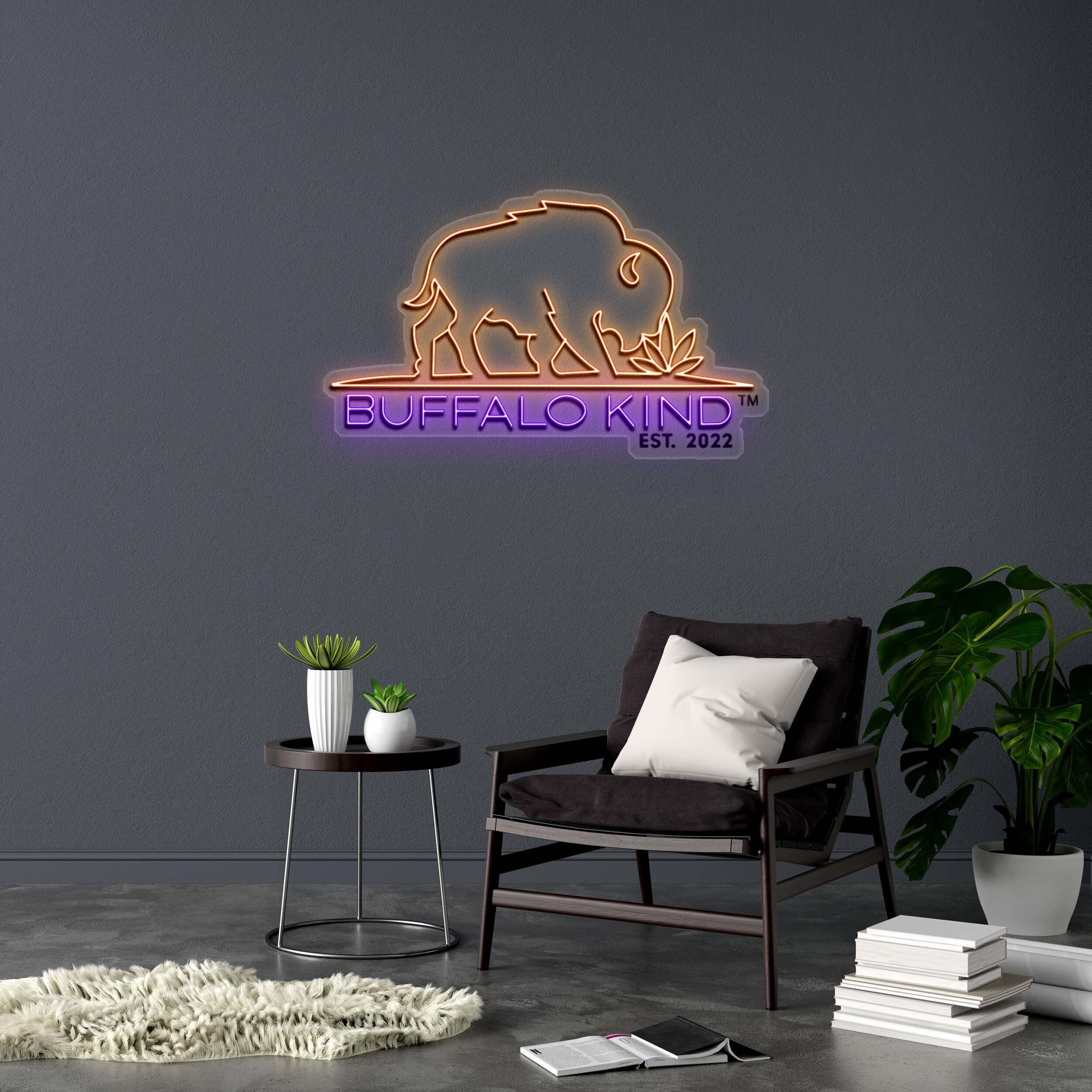 BUFFALO KIND - Premium Neon Artwork