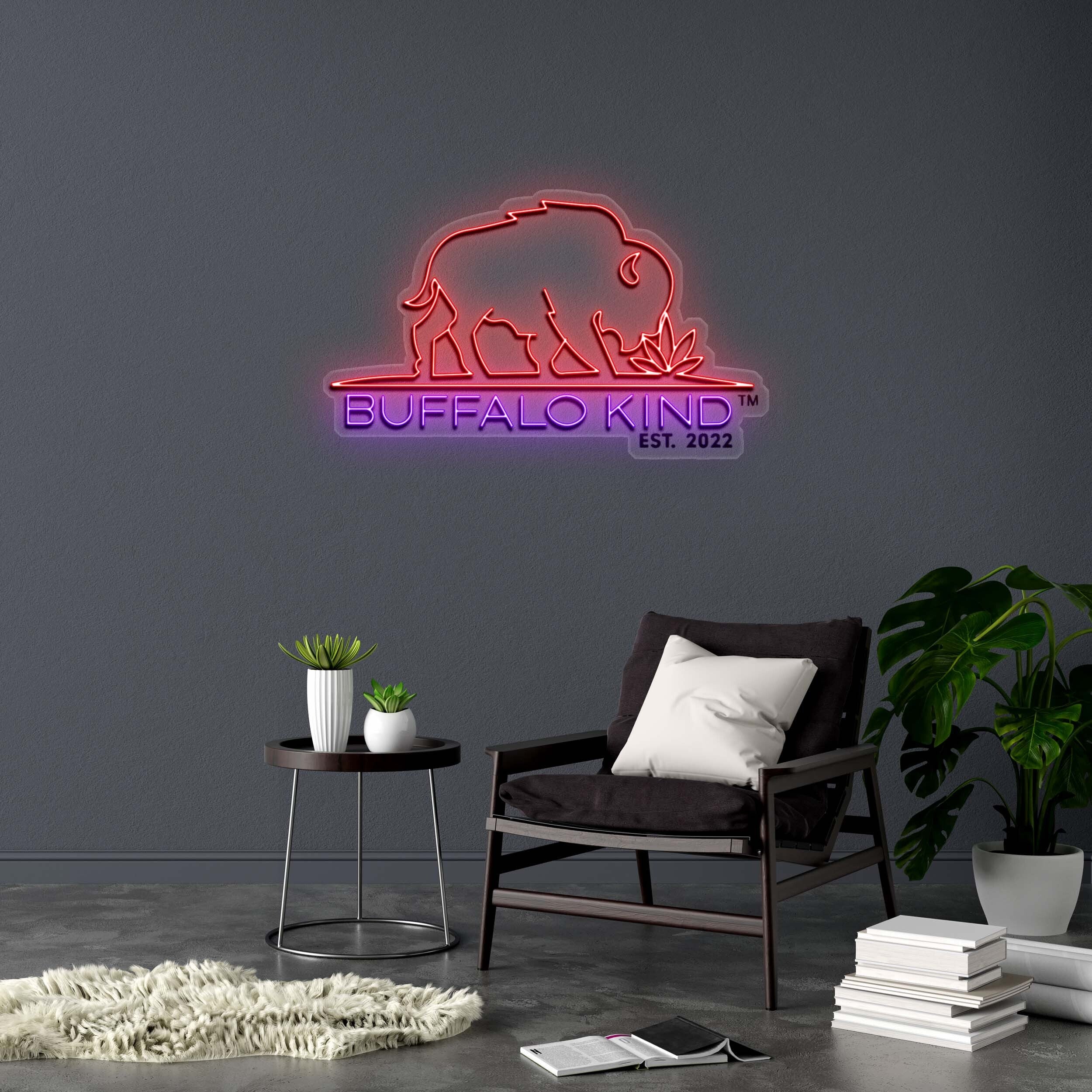 BUFFALO KIND - Premium Neon Artwork