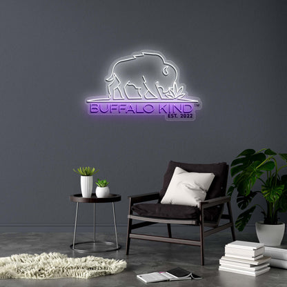 BUFFALO KIND - Premium Neon Artwork