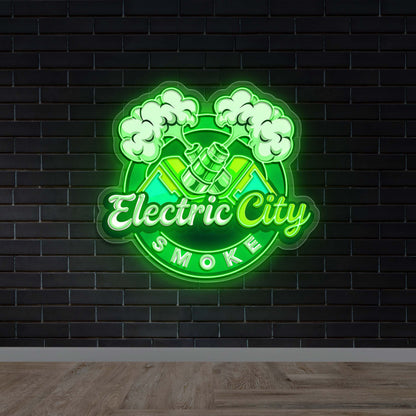Electric City Smoke - Premium Neon Artwork