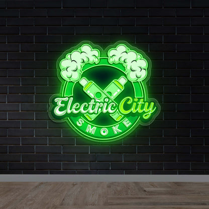 Electric City Smoke - Premium Neon Artwork