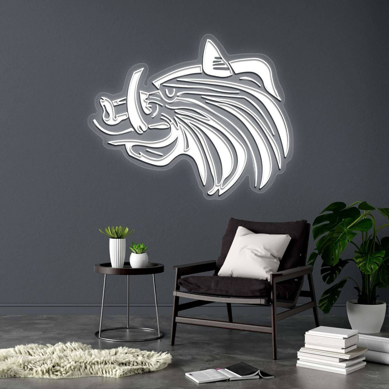 BAYOU BOARS logo - Premium Neon Artwork