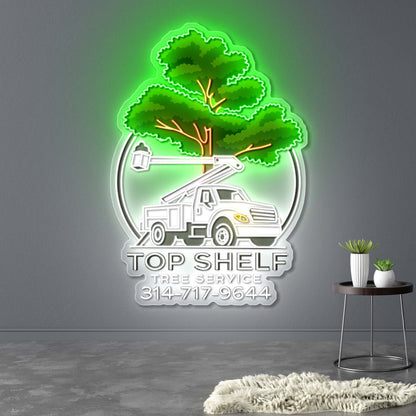 TOP SHELF TREE SERVICE - Premium Neon Artwork
