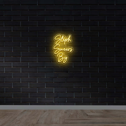 Steph Swears By - Premium Neon Artwork