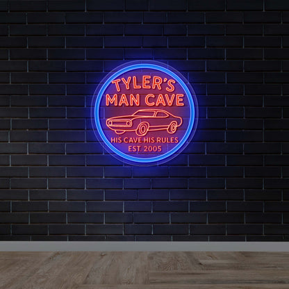 Tyler's Man Cave - Premium Neon Artwork
