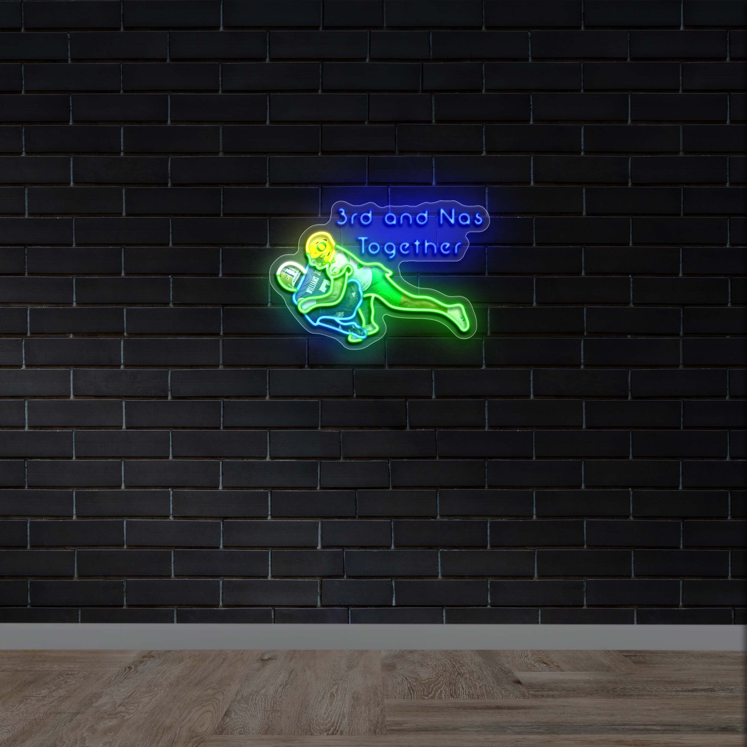 3rd and Nas Together - Premium Neon Artwork