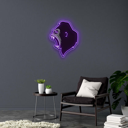 Angry Gorilla - Premium Neon Artwork