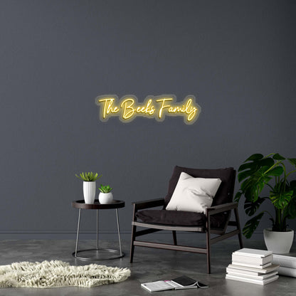 The Beeks Family - Premium Neon Artwork