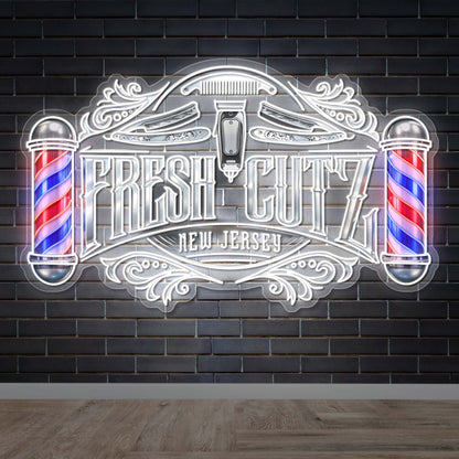 FRESH CUTZ - Premium Neon Artwork