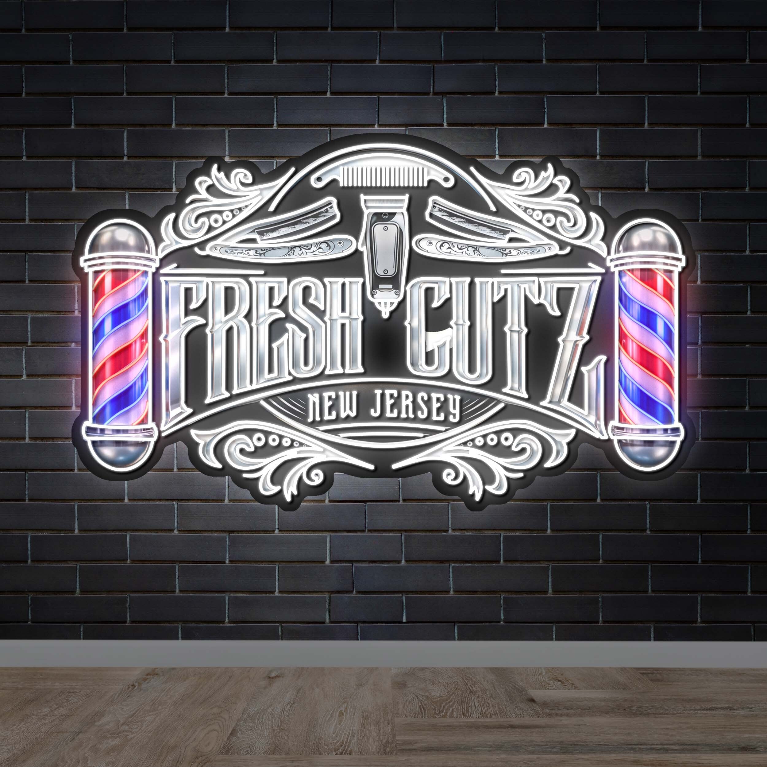 FRESH CUTZ - Premium Neon Artwork