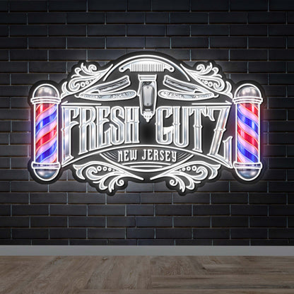 FRESH CUTZ - Premium Neon Artwork