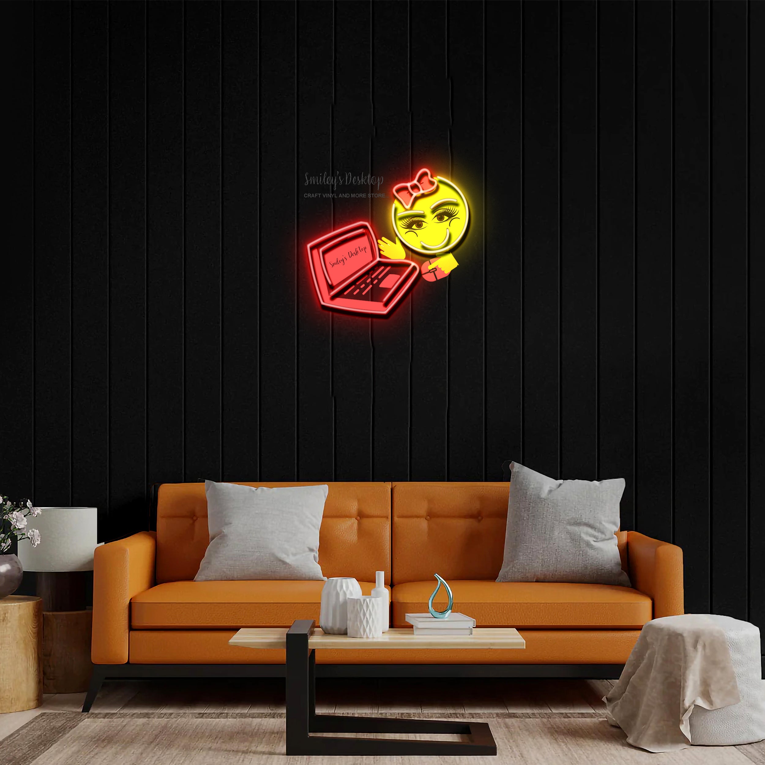 Smiley's Desktop - Premium Neon Artwork