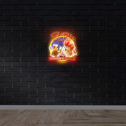 SciPee's Soulfood and Mexican - Premium Neon Artwork