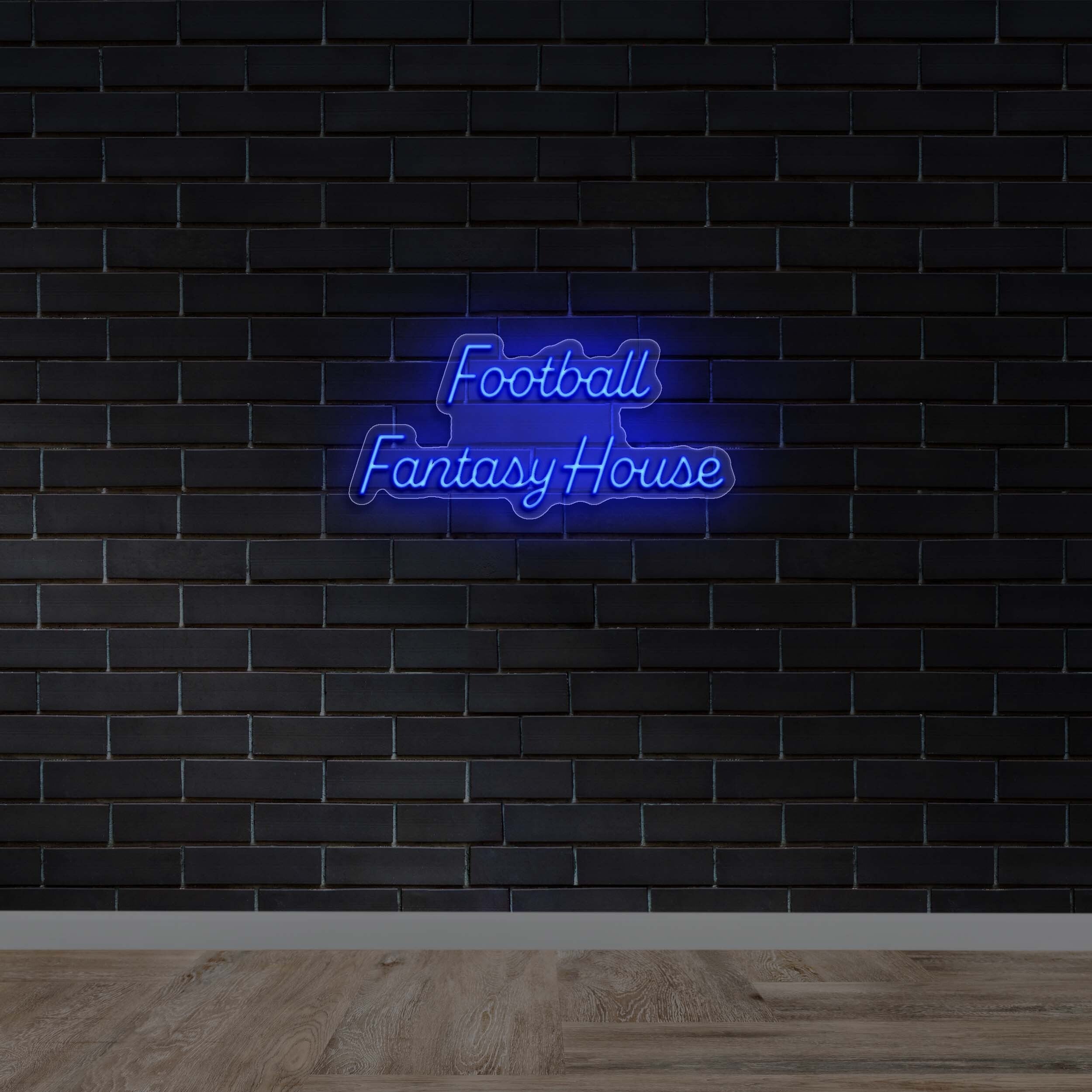 Football Fantasy House - Premium Neon Artwork