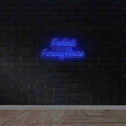 Football Fantasy House - Premium Neon Artwork