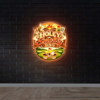 Holey Smoke BBQ - Premium Neon Artwork