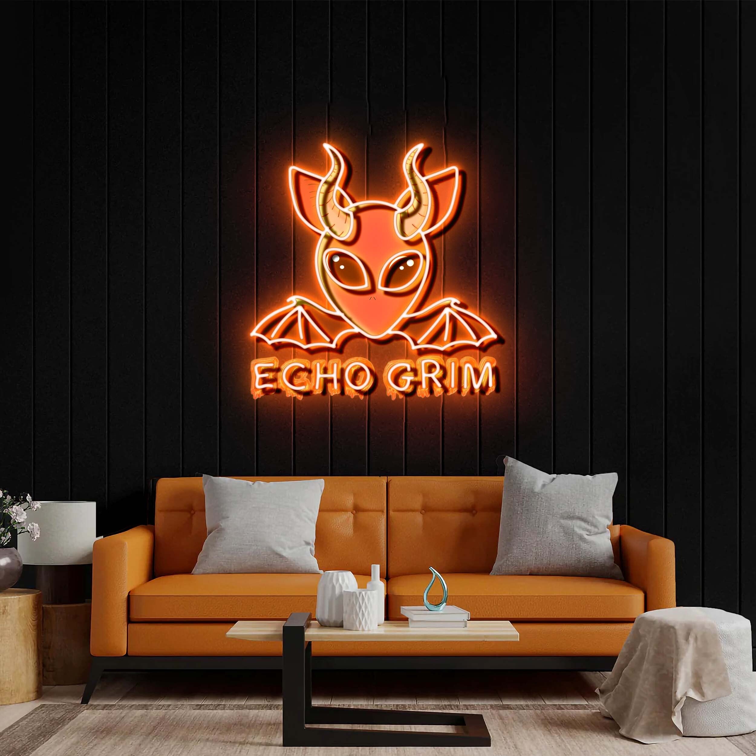ECHO GRIM - Premium Neon Artwork