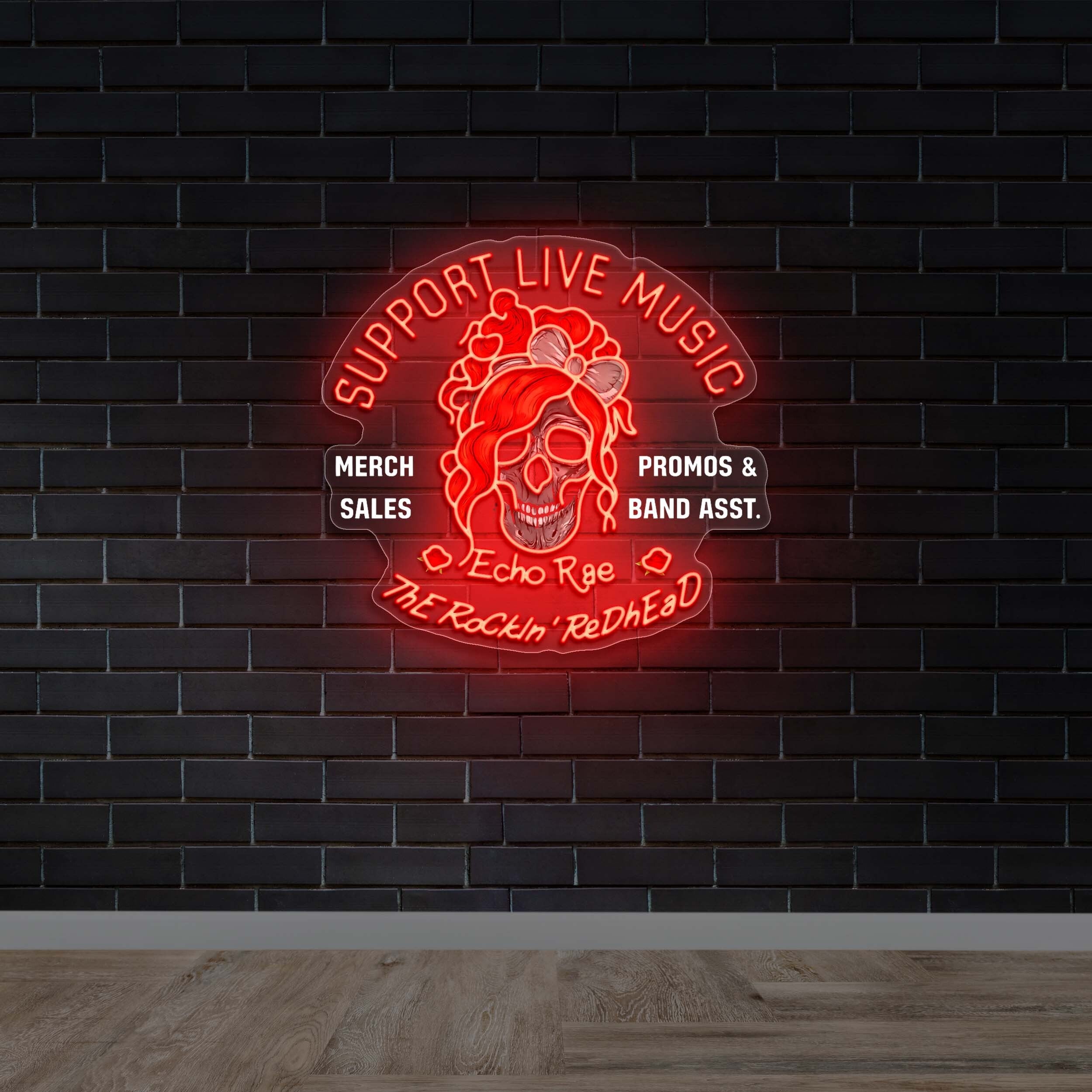 Echo Rae The Rockin Redhead - Premium Neon Artwork