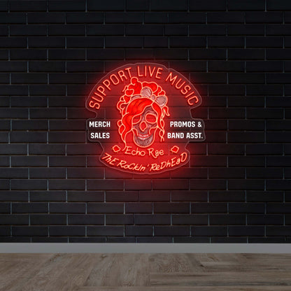 Echo Rae The Rockin Redhead - Premium Neon Artwork