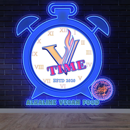 Alkaline Vegan Food - Premium Neon Artwork