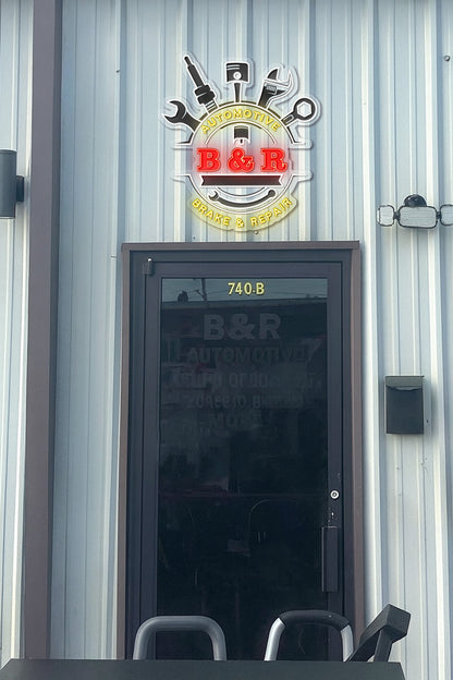 Automotive Brake & Repair - Premium Neon Artwork