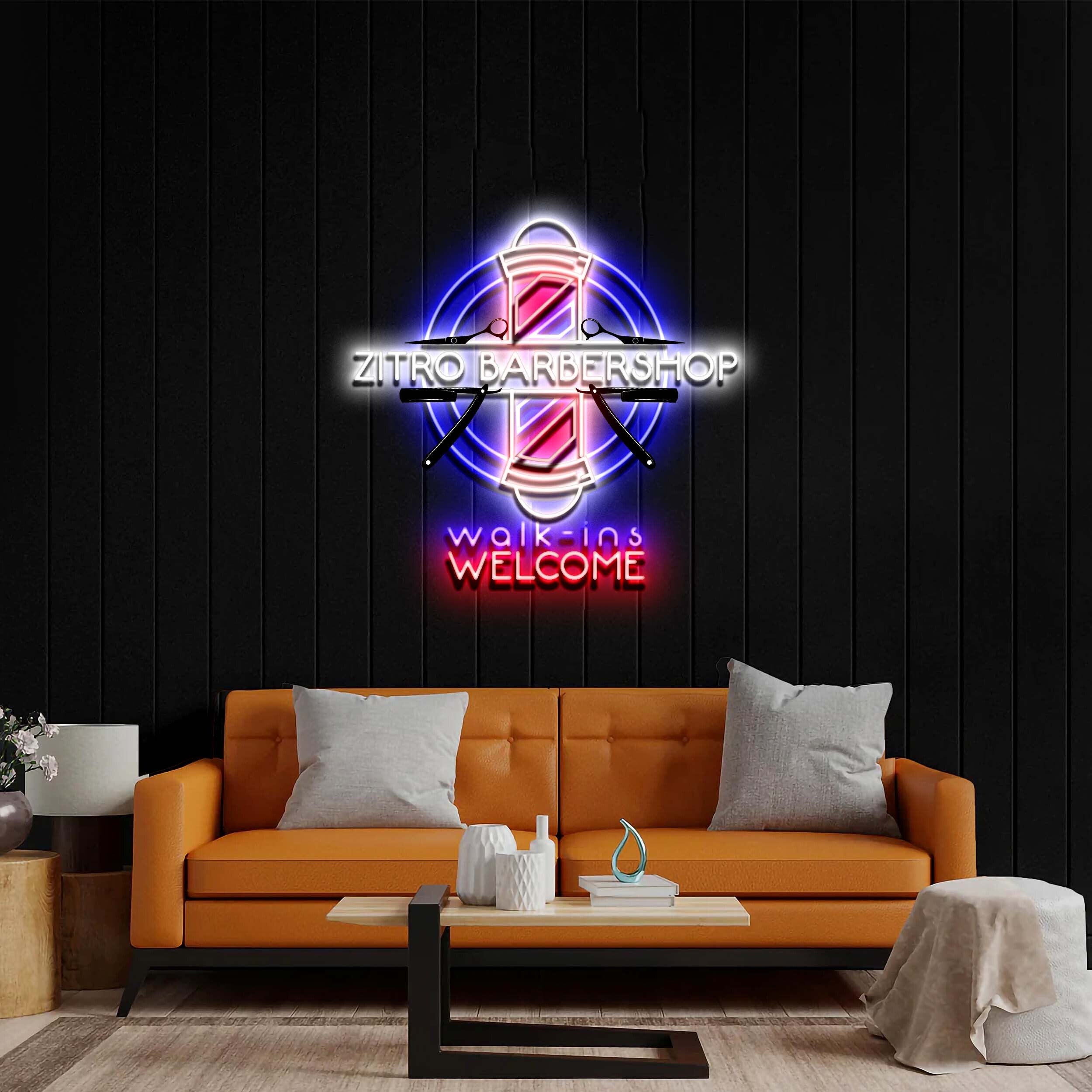 ZITRO BARBERSHOP - Premium Neon Artwork