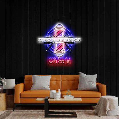 ZITRO BARBERSHOP - Premium Neon Artwork